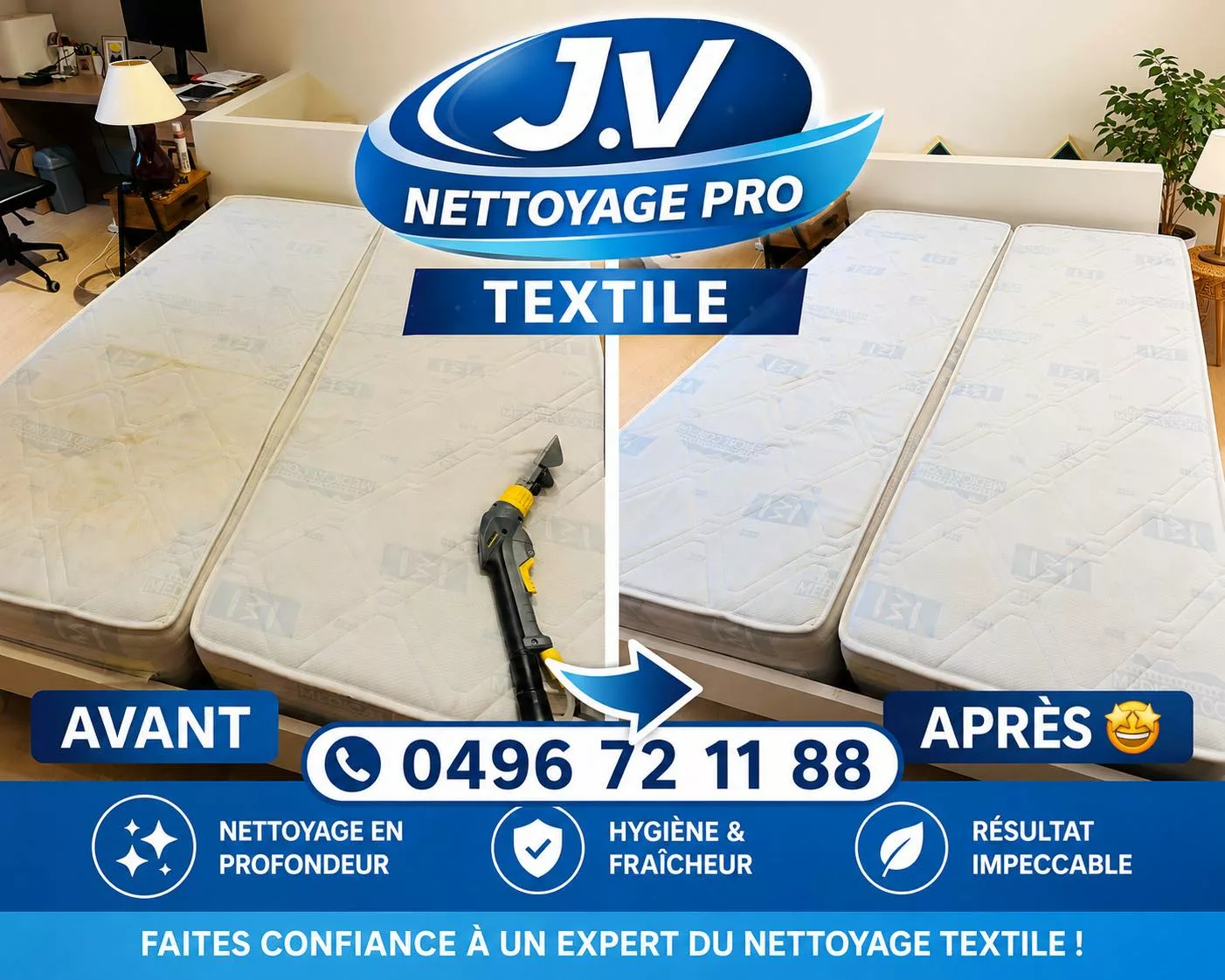 J.v nettoyage pro textile