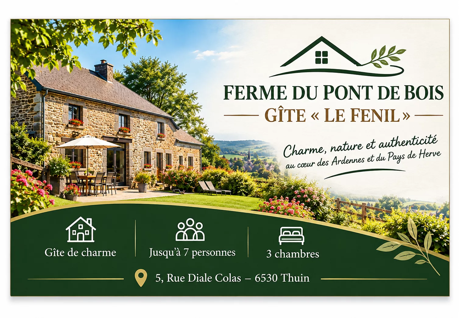 FERME DU PONT DE BOIS – GÎTE « LE FENIL » à Thuin